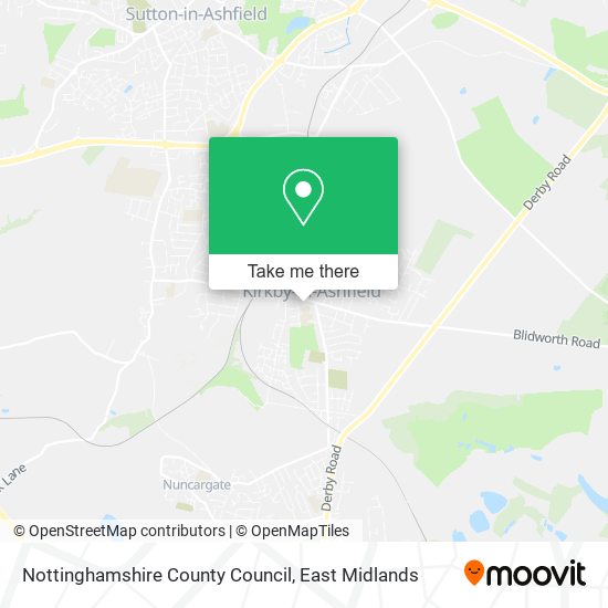 Nottinghamshire County Council map