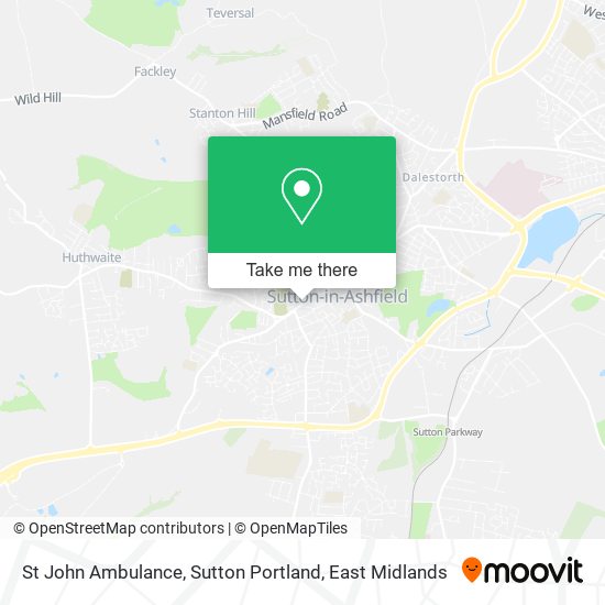 St John Ambulance, Sutton Portland map