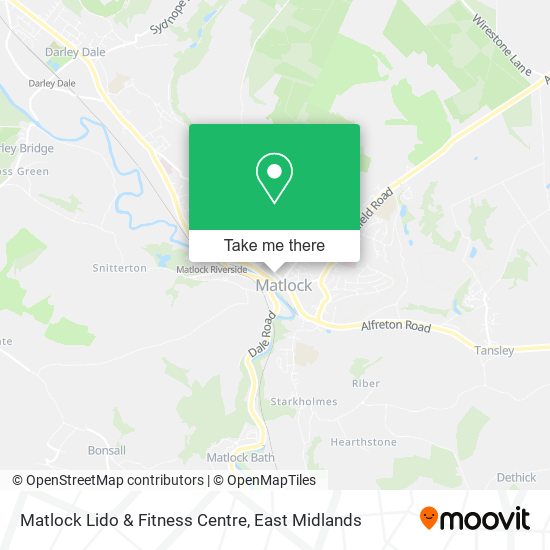 Matlock Lido & Fitness Centre map