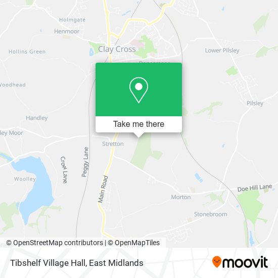 Tibshelf Village Hall map