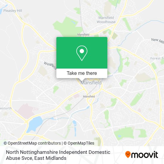 North Nottinghamshire Independent Domestic Abuse Svce map