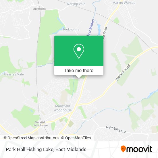 Park Hall Fishing Lake map