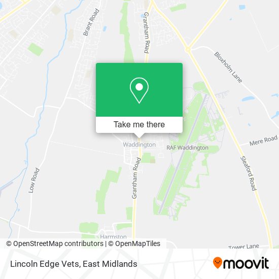 Lincoln Edge Vets map