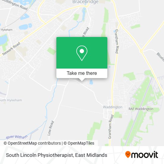 South Lincoln Physiotherapist map