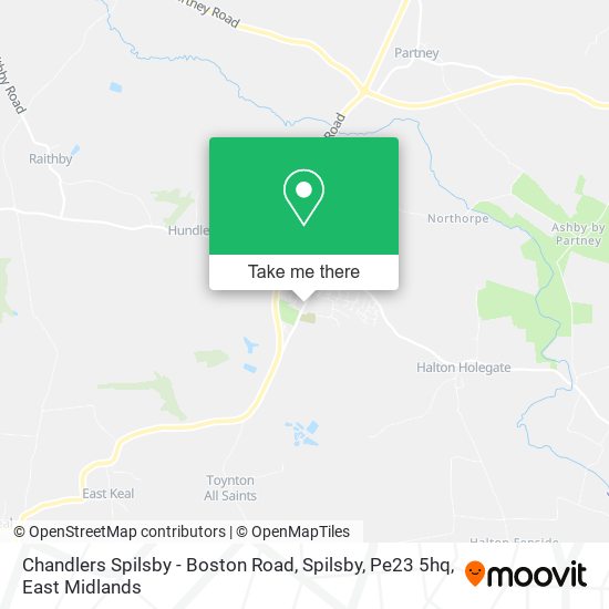 Chandlers Spilsby - Boston Road, Spilsby, Pe23 5hq map