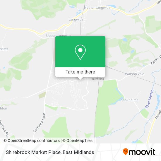 Shirebrook Market Place map