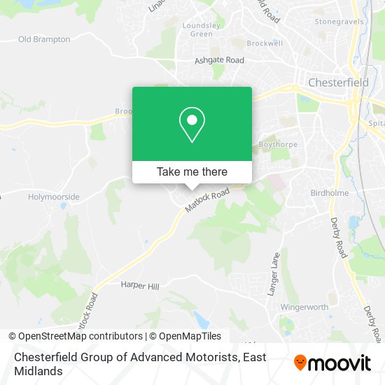 Chesterfield Group of Advanced Motorists map