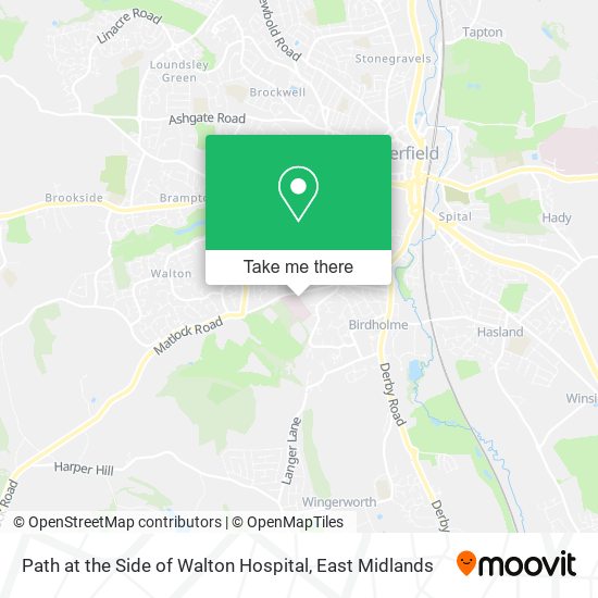 Path at the Side of Walton Hospital map