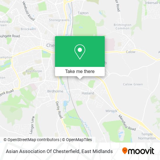 Asian Association Of Chesterfield map