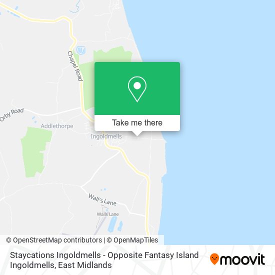 Staycations Ingoldmells - Opposite Fantasy Island Ingoldmells map