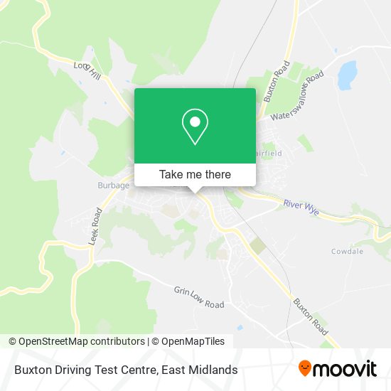Buxton Driving Test Centre map