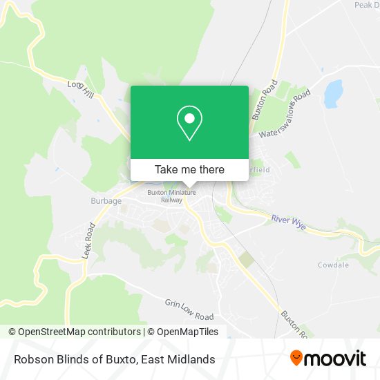 Robson Blinds of Buxto map