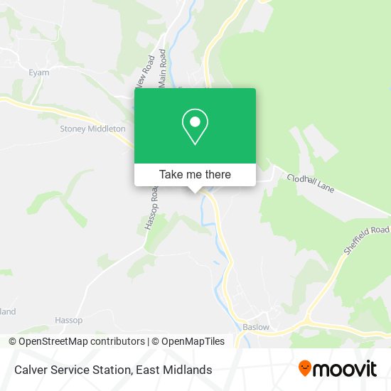 Calver Service Station map