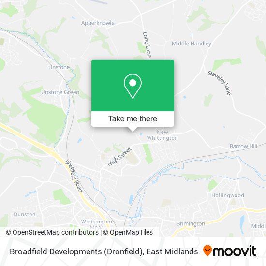 Broadfield Developments (Dronfield) map