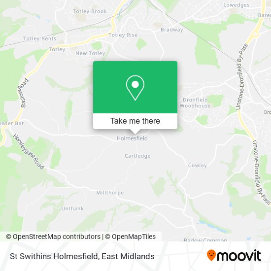St Swithins Holmesfield map