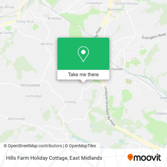 Hills Farm Holiday Cottage map