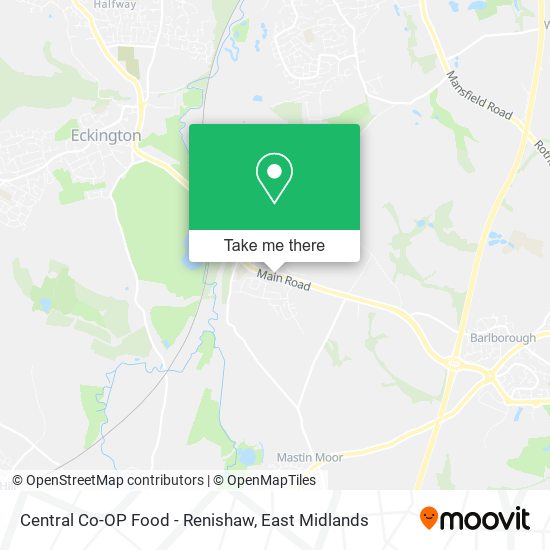 Central Co-OP Food - Renishaw map