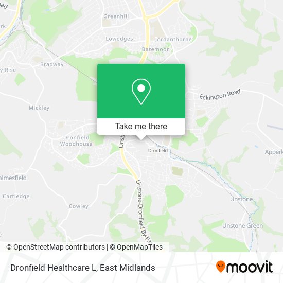 Dronfield Healthcare L map