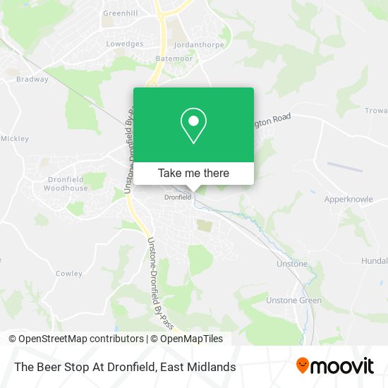 The Beer Stop At Dronfield map
