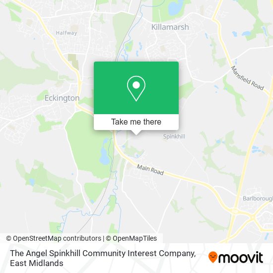 The Angel Spinkhill Community Interest Company map