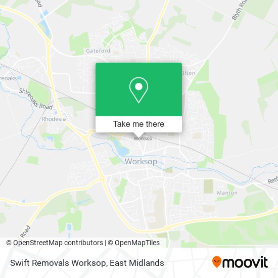 Swift Removals Worksop map