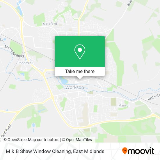 M & B Shaw Window Cleaning map