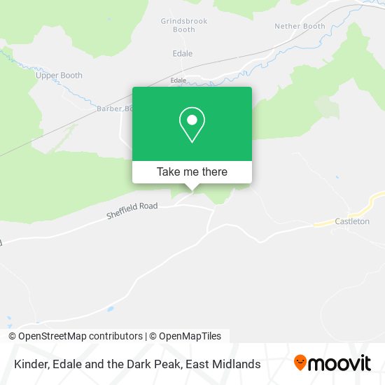 Kinder, Edale and the Dark Peak map