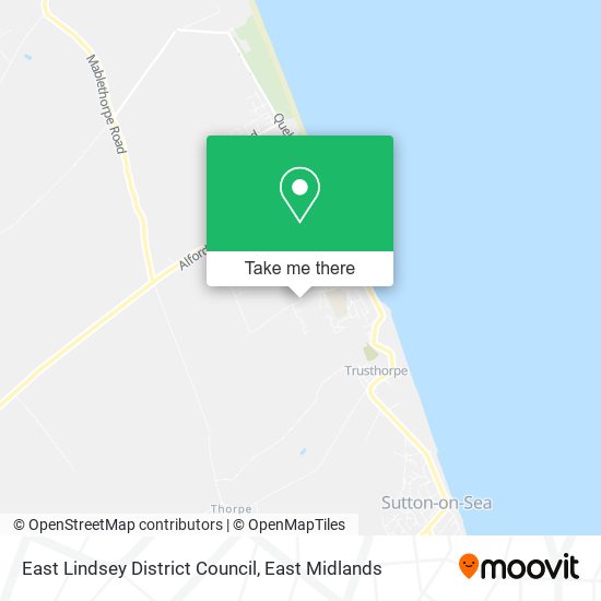 East Lindsey District Council map