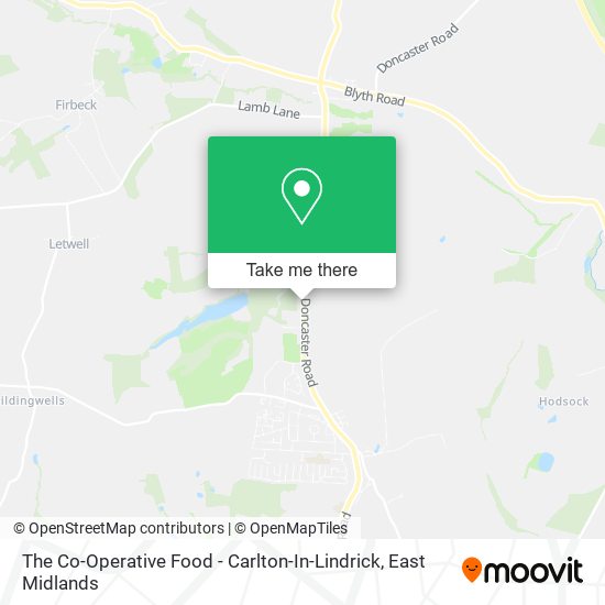 The Co-Operative Food - Carlton-In-Lindrick map