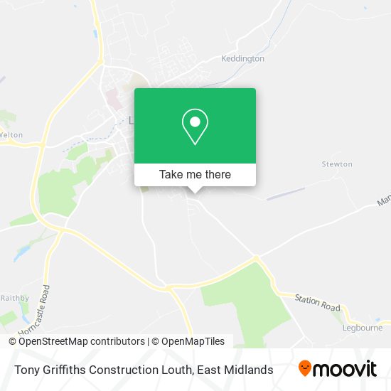 Tony Griffiths Construction Louth map