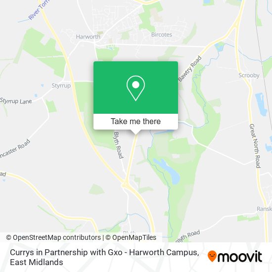 Currys in Partnership with Gxo - Harworth Campus map