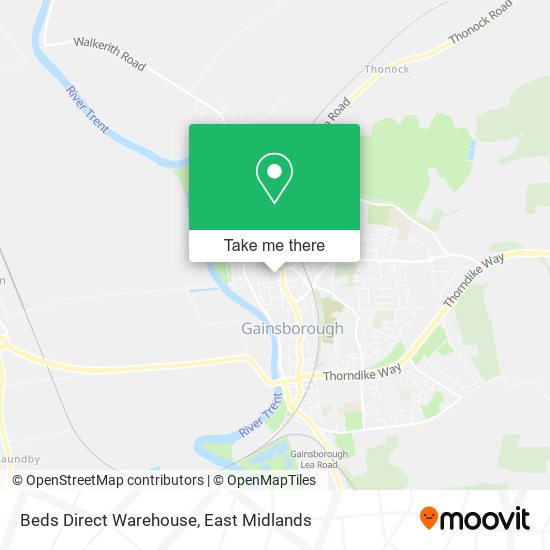 Beds Direct Warehouse map