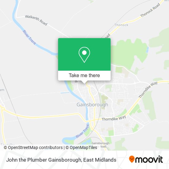 John the Plumber Gainsborough map