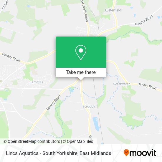 Lincs Aquatics - South Yorkshire map