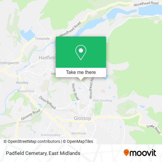 Padfield Cemetary map