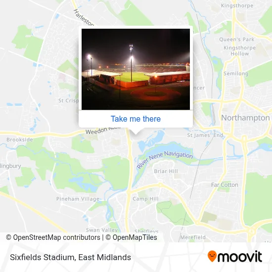 How to Get to Sixfields Stadium in Northampton by Bus?