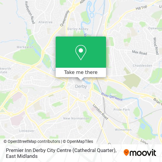 Premier Inn Derby City Centre (Cathedral Quarter) map