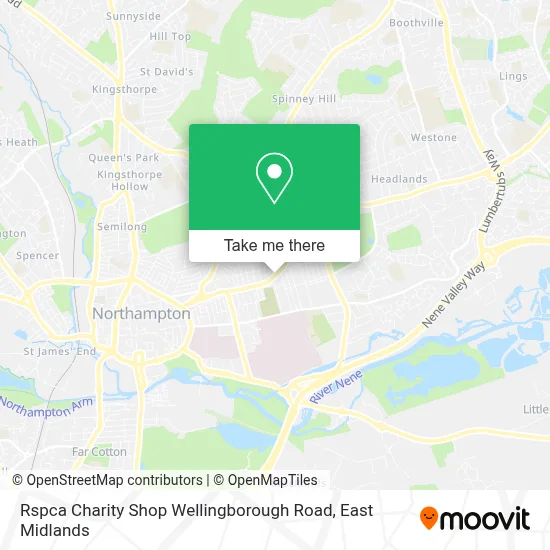 Rspca Charity Shop Wellingborough Road map