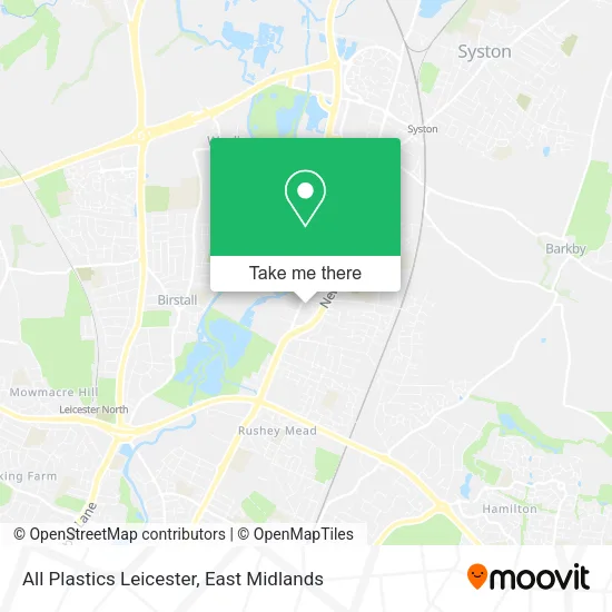 All Plastics Leicester map