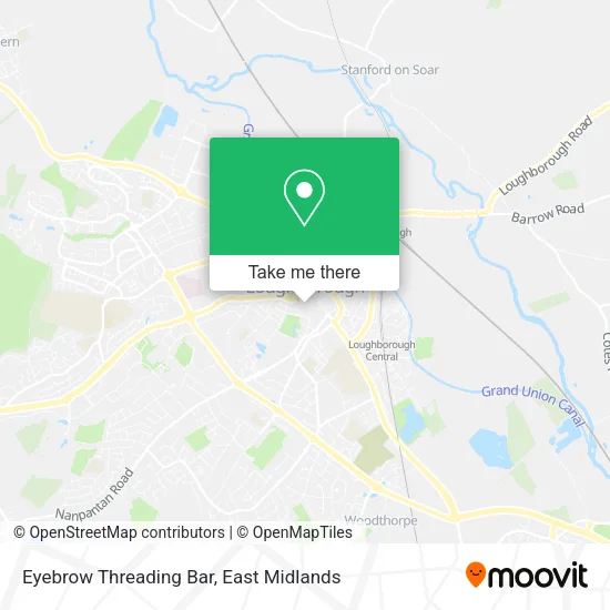 Eyebrow Threading Bar map