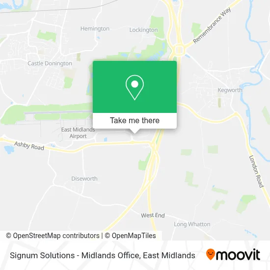 Signum Solutions - Midlands Office map