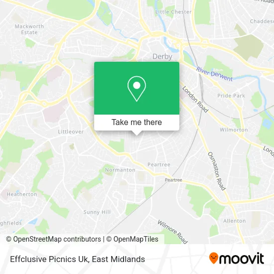 Effclusive Picnics Uk map