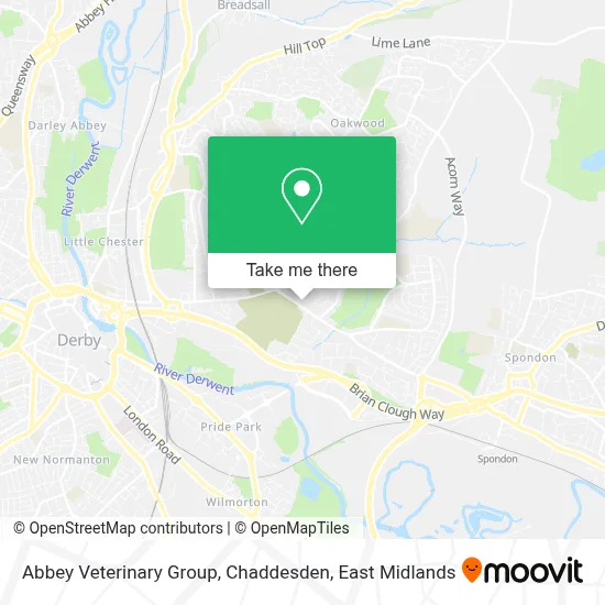 Abbey Veterinary Group, Chaddesden map