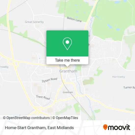 Home-Start Grantham map