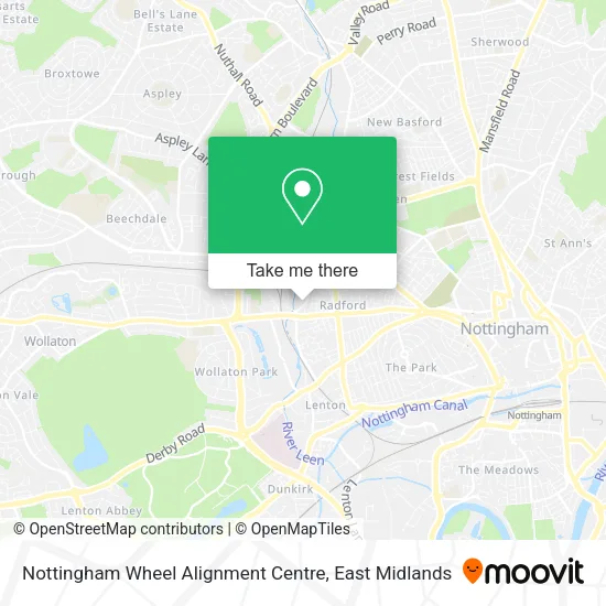 Nottingham Wheel Alignment Centre map