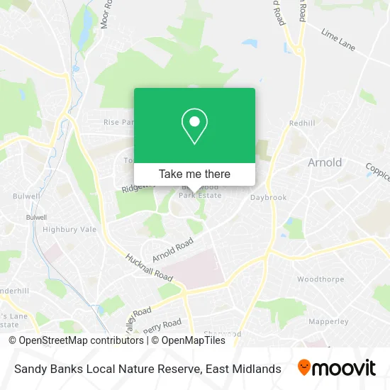 Sandy Banks Local Nature Reserve map