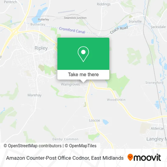 Amazon Counter-Post Office Codnor map