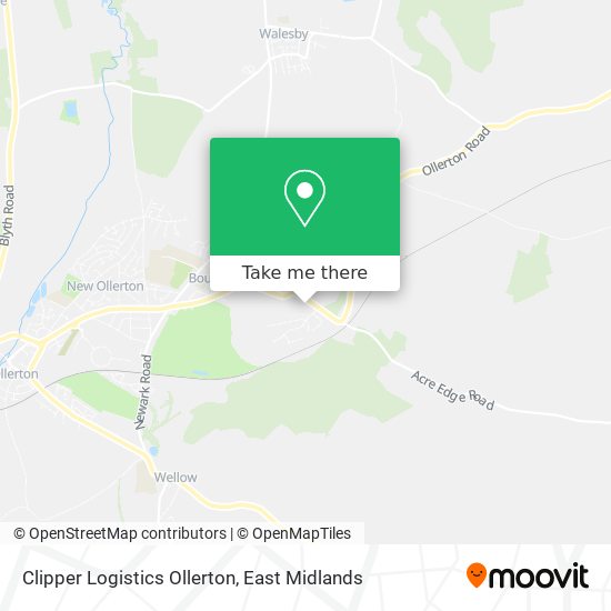 Clipper Logistics Ollerton map