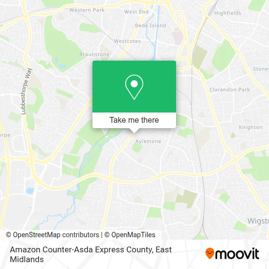 Amazon Counter-Asda Express County map