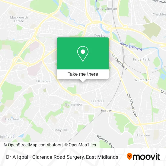Dr A Iqbal - Clarence Road Surgery map